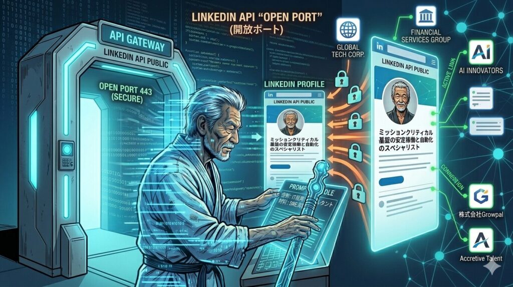 LinkedIn 50代エンジニア スカウト 受動的接続 APIポート